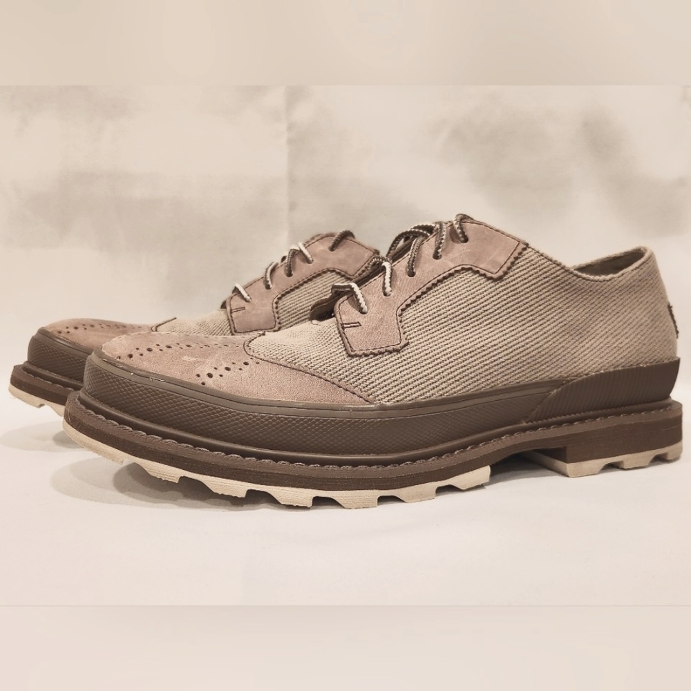 Sorel Madson Wingtip Lace men's size 7.5m in Pebble/Mud